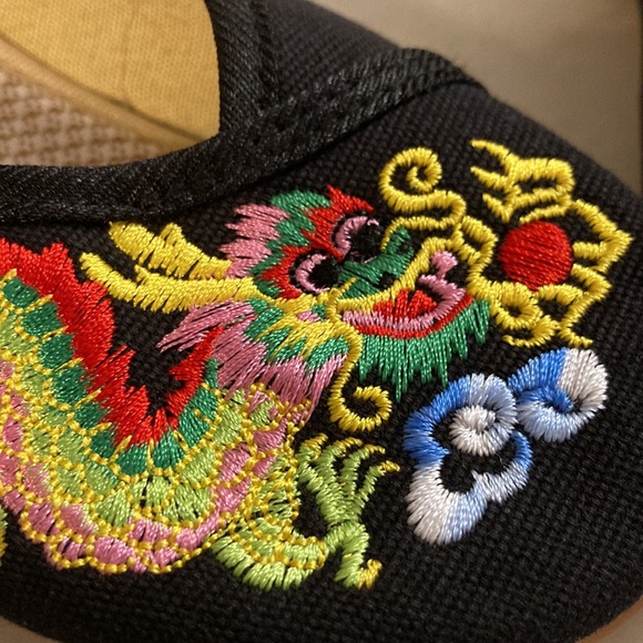 Girls Asian Authentic Fabric Ballerina Style Slippers-Shoes - Picture 2 of 7